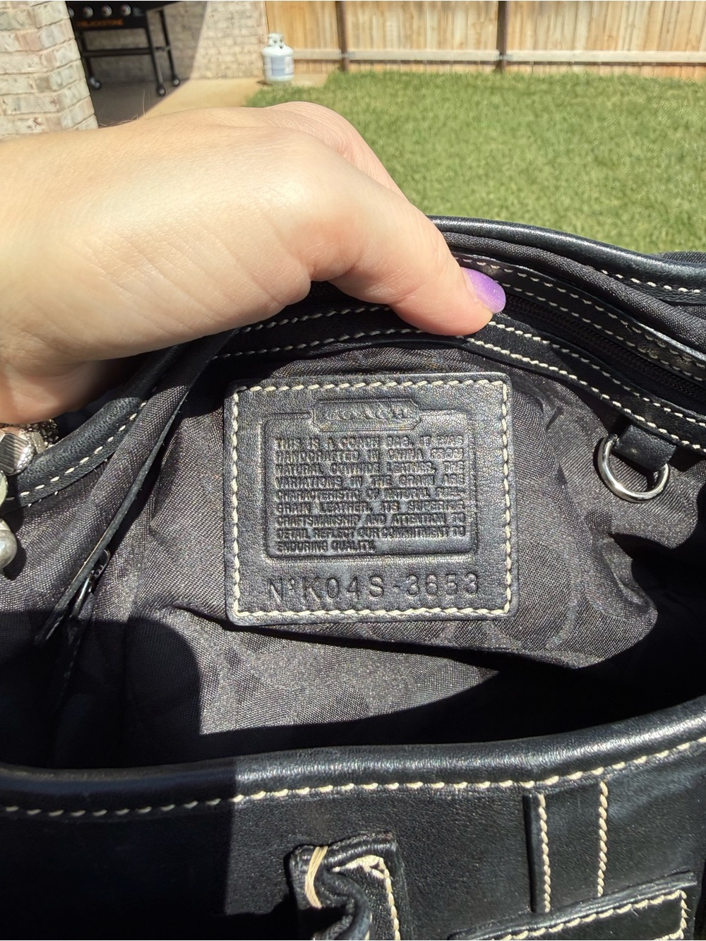 Coach Soho with Pockets Black Leather Shoulder Bag Silver Hardware Style #3653 - Picture 6 of 12